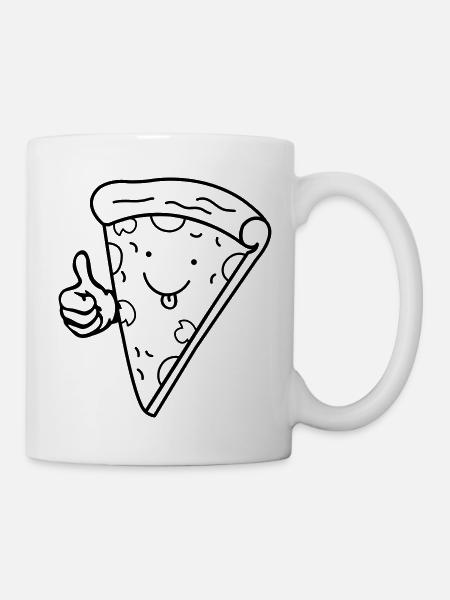 pizza comic 01 - Tasse - Weiß