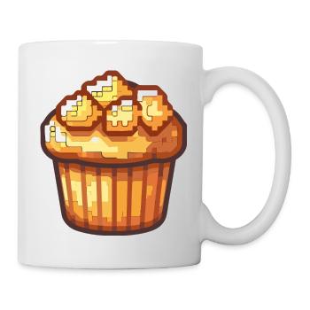 Cupkake Pixel Symbol Torte - Tasse - Weiß - Rechts
