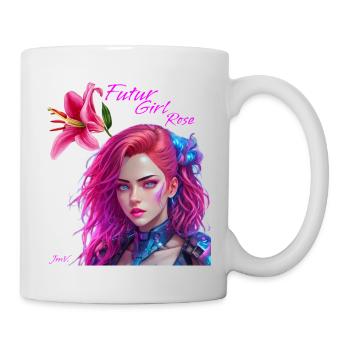 Futur girl rose - Mug blanc - blanc - Droite