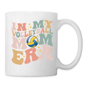 In My Volleyball Mom Era - Groovy Volleyball - Mug - white - Right