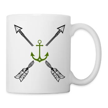 Flèches d’ancrage - Mug blanc - blanc - Droite