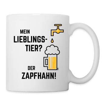 Mein Lieblingstier? Der Zapfhahn! (Bier / 2C) - Tasse - Weiß - Rechts
