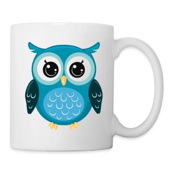 Cute Owl Kawaii Mascot - Mug - white - Right