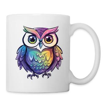 Cute Owl Kawaii Mascot - Mug - white - Right