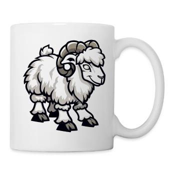 Schaf Steinbock - Tasse - Weiß - Rechts