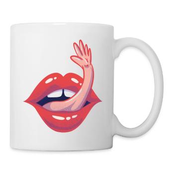 Hello Lips - Mug blanc - blanc - Droite