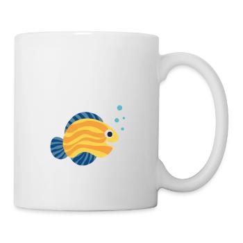 WTF T-shirt - Where's The Fish? YELLOW - Mug - white - Right