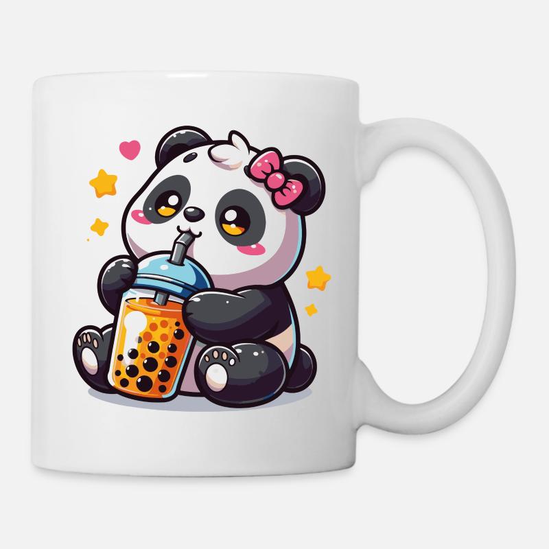 Bubble Tea süßer Panda Anime Kawaii Geschenk - Tasse - Weiß