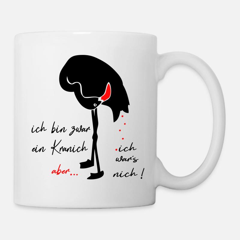 Kranich - Tasse - Weiß