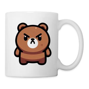 Heftige Braunbär-Kunst - Tasse - Weiß - Rechts