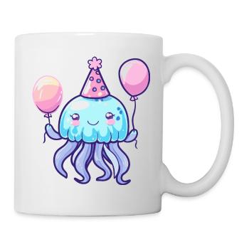Méduse Anniversaire Bébé - Mug blanc - blanc - Droite