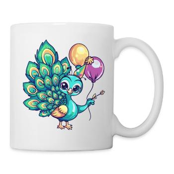 Peacock Bird Birthday Baby - Mug - white - Right