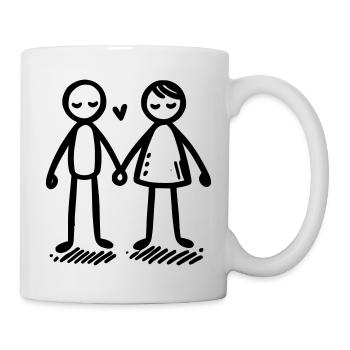 Wir stehen zusammen Mann und Frau - Tasse - Weiß - Rechts