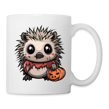 Igel Halloween Lustig Zombie - Tasse - Weiß - Rechts