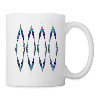 Buntes Design - Tasse - Weiß - Rechts