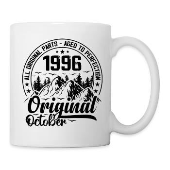 1996 Oktober Original: Geschenk zum 28-jährigen Jubiläum - Tasse - Weiß - Rechts