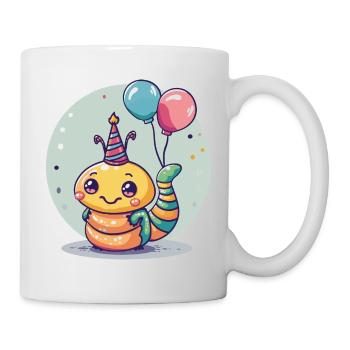 Wurm Geburtstag Baby - Tasse - Weiß - Rechts