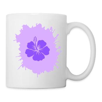 hibiskus klecks - Tasse - Weiß - Rechts
