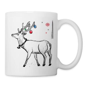 Weihnachten Elch - Tasse - Weiß - Rechts