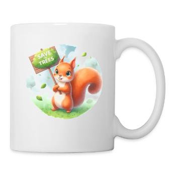 Save the Trees Eichhörnchen - Tasse - Weiß - Rechts