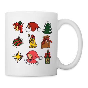 sweet Christmas with Christ Child, Santa, Christmas tree - Mug - white - Right
