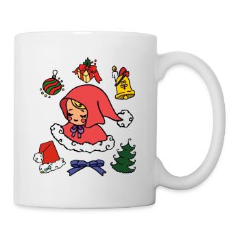 Sweet Christmas picture with Christ Child, Christmas tree - Mug - white - Right