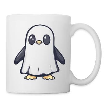 Pinguin Halloween Lustig Geist - Tasse - Weiß - Rechts