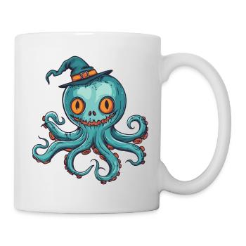 Oktopus Halloween Comic Lustig - Tasse - Weiß - Rechts
