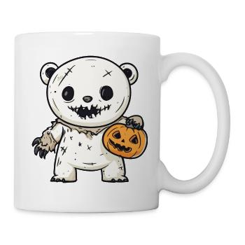 Eisbär Halloween Comic Lustig - Tasse - Weiß - Rechts