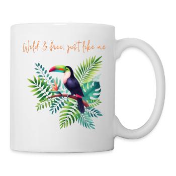 Wild & Free Toucan Illustration - Mug - white - Right