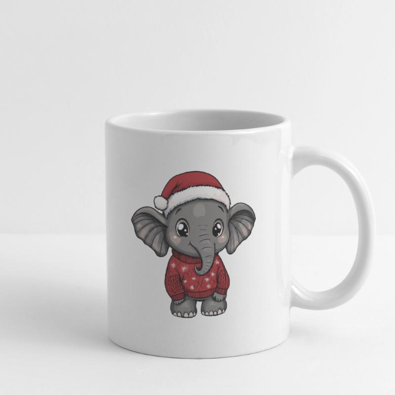Elephant Christmas Comic Mug