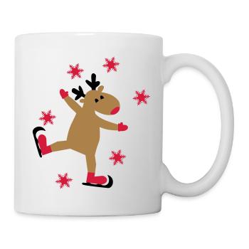 Funny moose for Christmas - Mug - white - Right