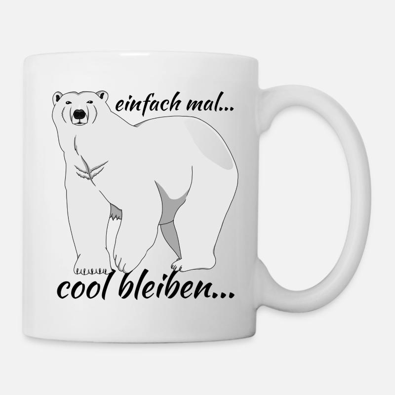 Eisbär "einfach mal cool bleiben..." - Tasse - Weiß