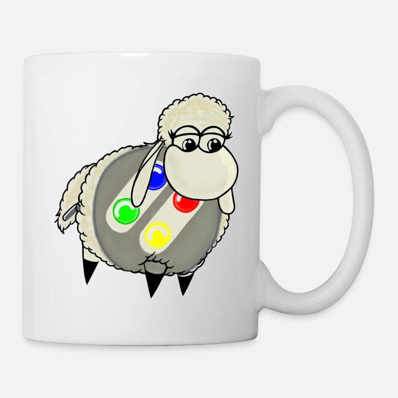 Wolly Sheepling Coussin rétro - Mug blanc - blanc