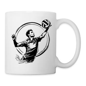 Volleyball Spieler - Tasse - Weiß - Rechts