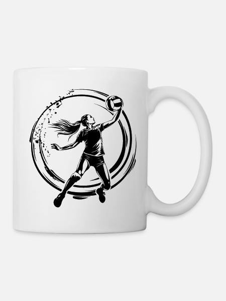 Volleyball Spielerin - Tasse - Weiß
