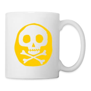 Crâne et os - Mug blanc - blanc - Droite