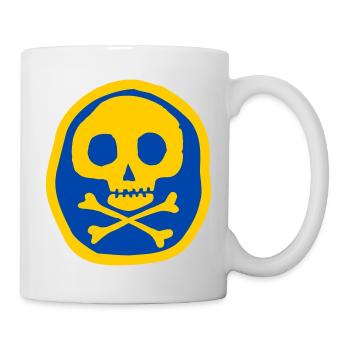 Crâne et os - Mug blanc - blanc - Droite