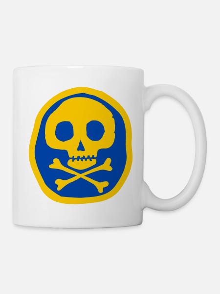 Schädel und Knochen - Tasse - Weiß