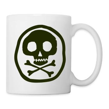 Crâne et os - Mug blanc - blanc - Droite