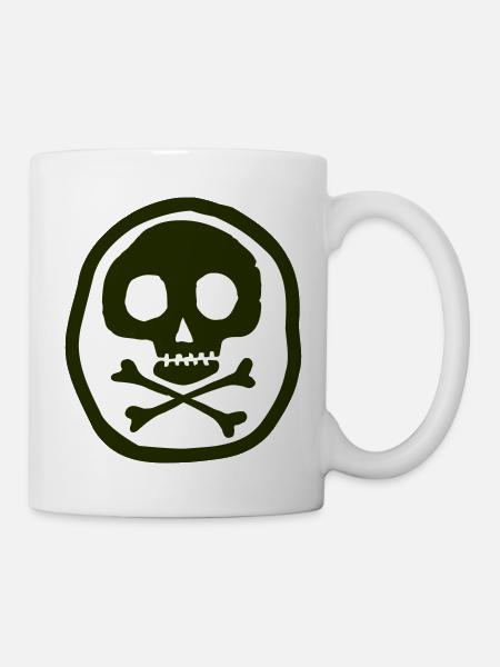 Schädel und Knochen - Tasse - Weiß