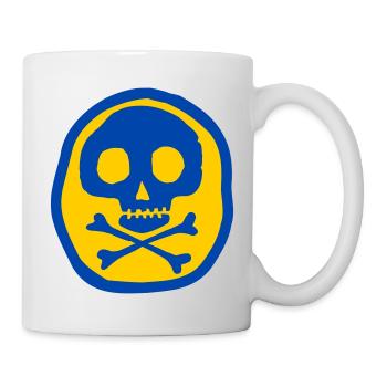 Crâne et os - Mug blanc - blanc - Droite