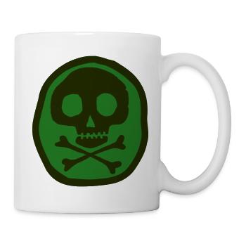 Crâne et os - Mug blanc - blanc - Droite