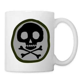 Crâne et os - Mug blanc - blanc - Droite