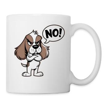 Cocker Spaniel disant "Non ! - Mug blanc - blanc - Droite