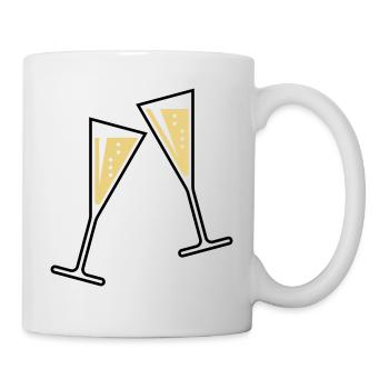 2 Glasses Of Sparkling Wine (Funnel / Closed / 2C) - Mug - white - Right