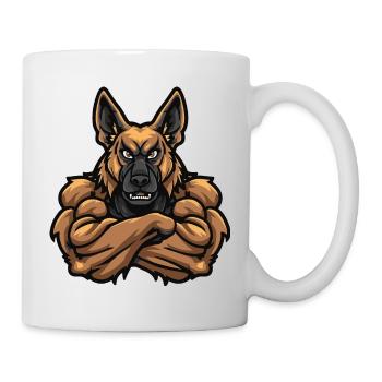 Berger allemand Chien Muscles Fitness - Mug blanc - blanc - Droite