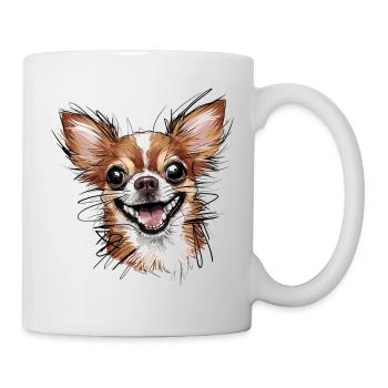 Chihuahua Süßer kleiner frecher Hund Hundeliebe - Tasse - Weiß - Rechts