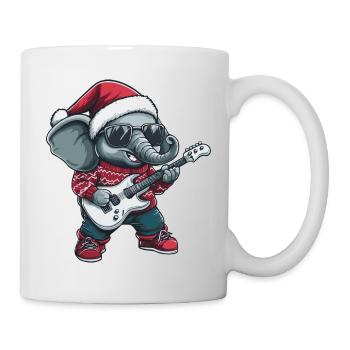 Elephant Christmas Rocker Guitar - Mug - white - Right