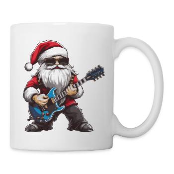 Weihnachtsmann Gitarre - Tasse - Weiß - Rechts